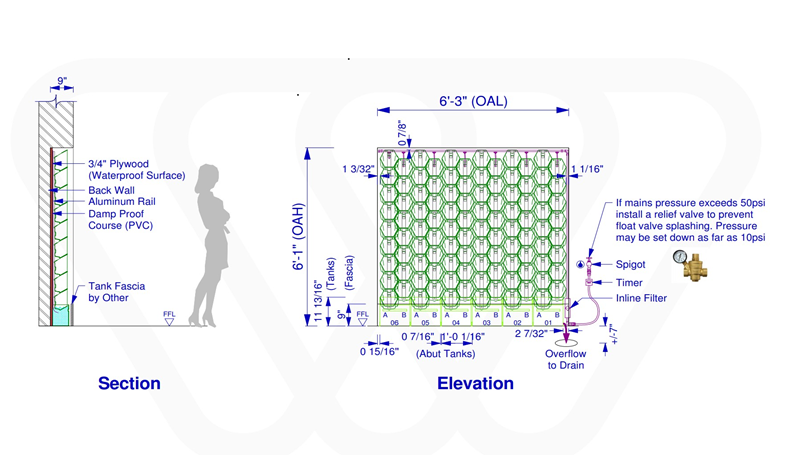 Green Wall Detail Dwg